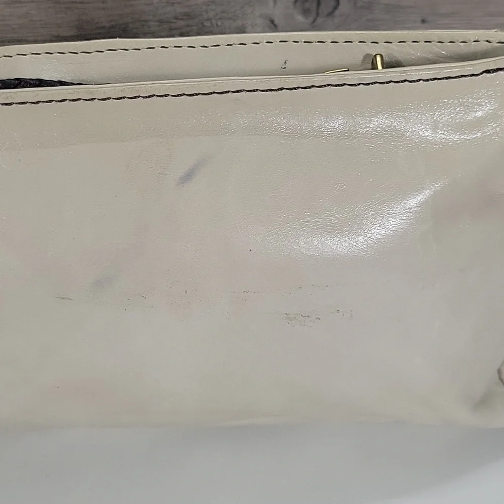 Kate Landry Cream Studded Double-Pocket Wristlet Clutch Bag